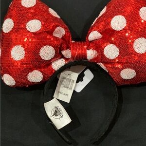 Disney Red and White Polka Dot Bow Headband
